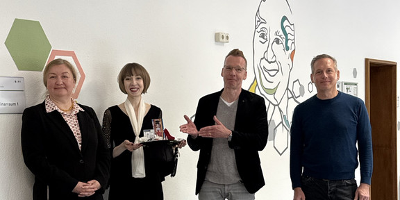 v.l.n.r. Prof. Liudvika Leisyte, Viktoria Jäger, Prof. Uwe Wilkesmann, Prof. Cornelius Schubert