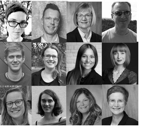 Photo collage of the chair team