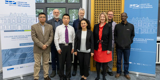 The current Senior Fellows at the College for Social Sciences and Humanities (left to right): Rashed Uz Zaman, Ingo Heidbrink, Qingxiu Bu, Daniel Feierstein, Tülin Şener, Lorraine Ryan, Sean Franzel, Nelson Zavale
