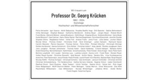 Traueranzeige Georg Krücken