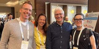 Bild von links nach rechts: Uwe Wilkesmann, Maximiliane Wilkesmann, Richard Ryan und Sabine Lauer auf der SDT Conference.